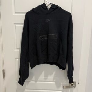 Nike Women's Black Cropped Hoodie
